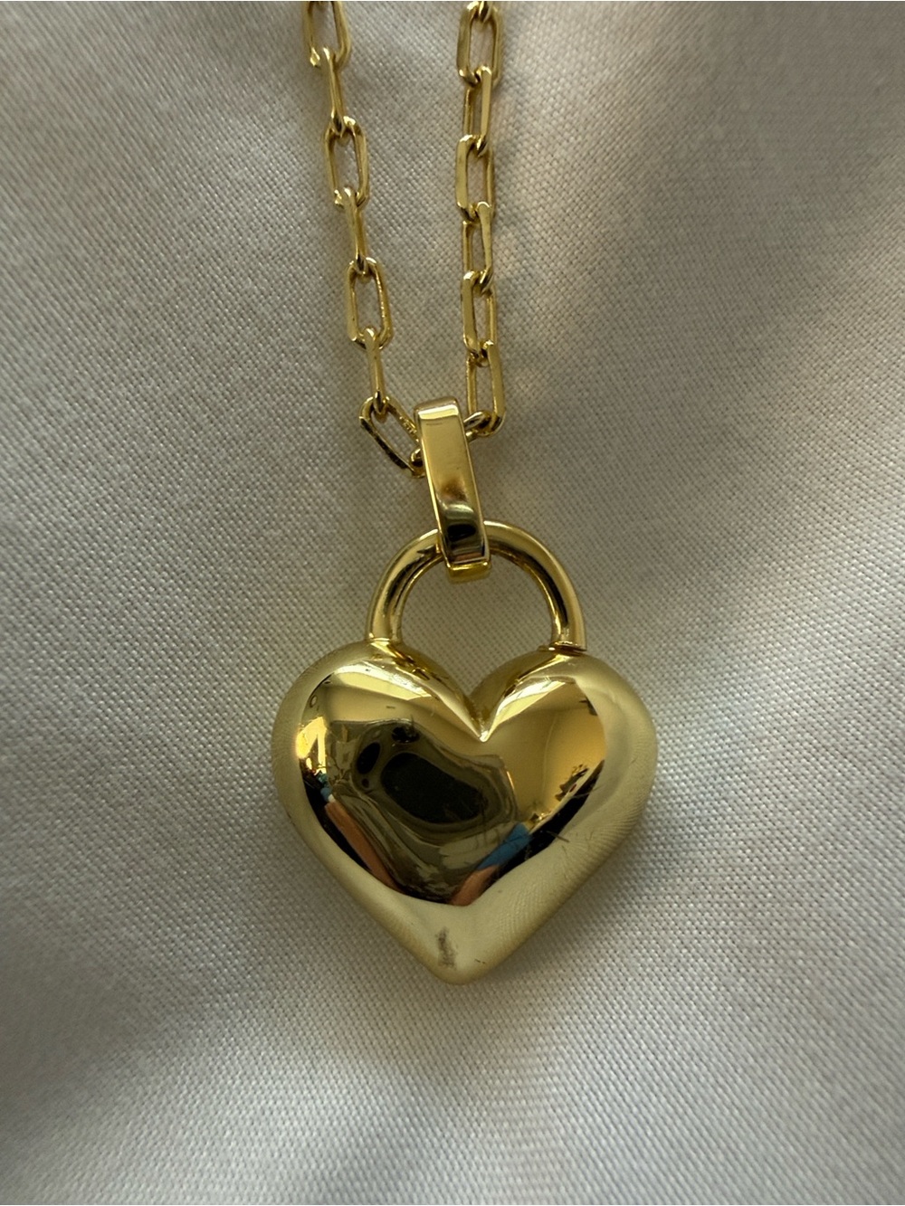 NEW - Marlyn Schiff Brass/Gold-Tone Heart Pendant - 19 “ Length